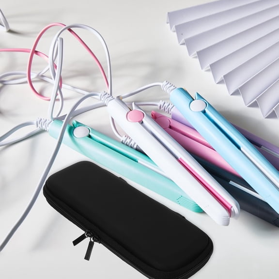 BESTYASH Compact Black Hair Curler Travel Case with Zipper Portable Storage Organizer for Curling Iron