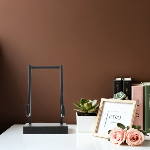 BESTYASH Modern Black Metal Display Easel Stand for Tables and Shelves
