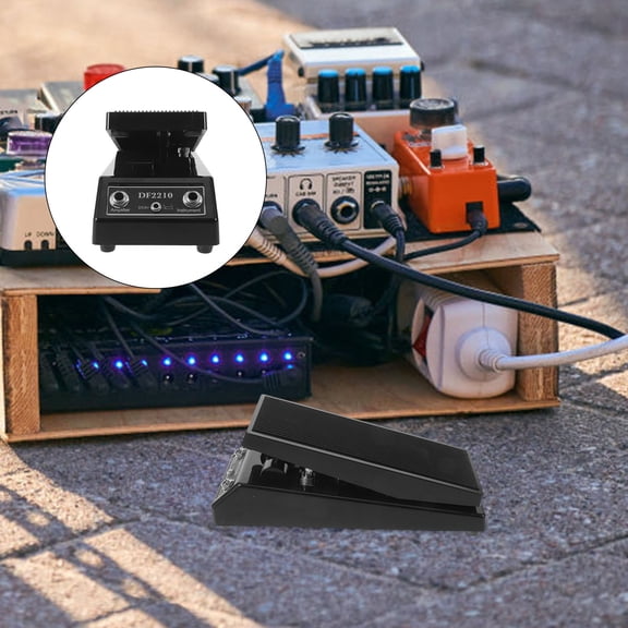 BESTYASH Compact Black Metal Guitar Wah Pedal for Electric Guitar with Volume Control and True Bypass