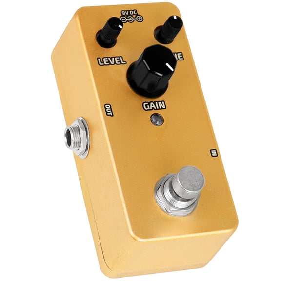 BESTYASH Compact Golden Guitar Effects Pedal with Anti Rust Shell and Professional Ergonomic Design
