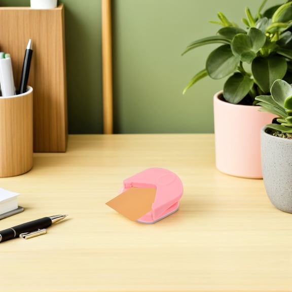 BESTYASH Compact Paper Rounder Cutter for Home Use with Comfortable Handle and Chip Tray
