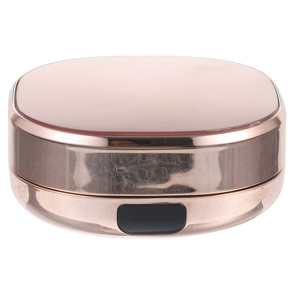 BESTYASH Compact Rose Plated Gold Makeup Powder Container with Air Tight Seal and Puff