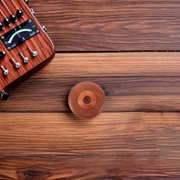 BESTYASH Compact Wooden Cello Endpin Rest with Non Slip Rubber Rock Stop for Secure Instrument Support