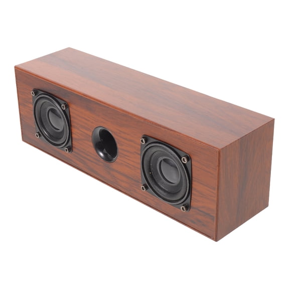 BESTYASH Compact Wooden USB Speaker with Aux Cord, Portable Wired Mini Sound System for Computer, Laptop, Home, Office, Travel Use