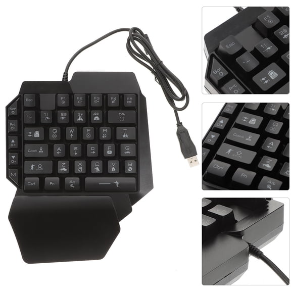 BESTYASH Black Gaming Keyboard Ergonomic Backlight Design Durable Material for Home Entertainment