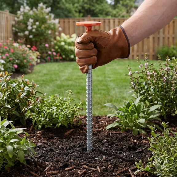BESTYASH Metal Survey Marker Stakes for Property Line and Construction Fence with Durable Build