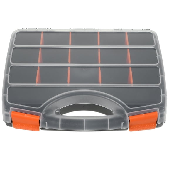 BESTYASH Convenient Black Tool Box with Dividers for Electronic Component Storage