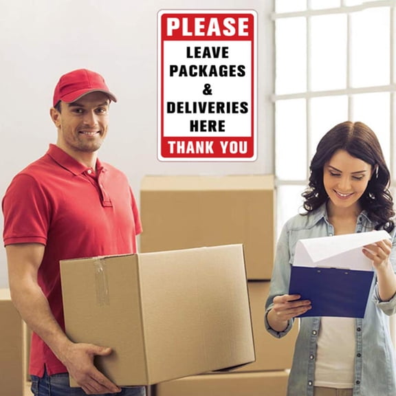 BESTYASH Convenient Leave Packages Here Wall Sticker with PVC Material and Self Adhesive