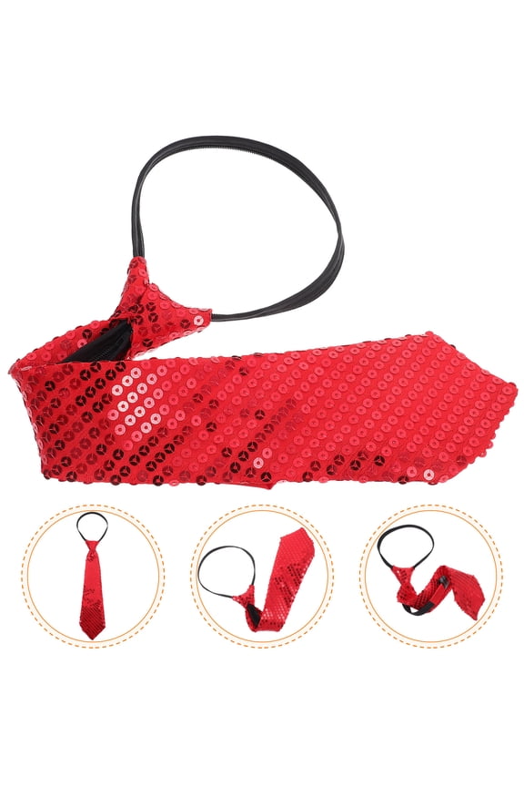 Cool Ties Sequin Tie Performance Prop for Teens and Adults 1Set