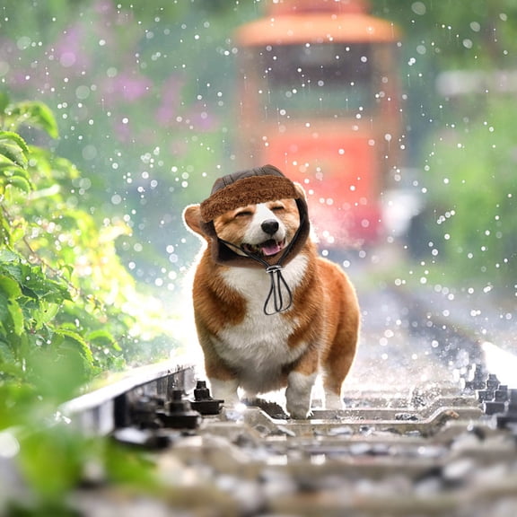 BESTYASH Costume Pet Brown Pilot Hat for Pets to Stand Out and Receive Compliments