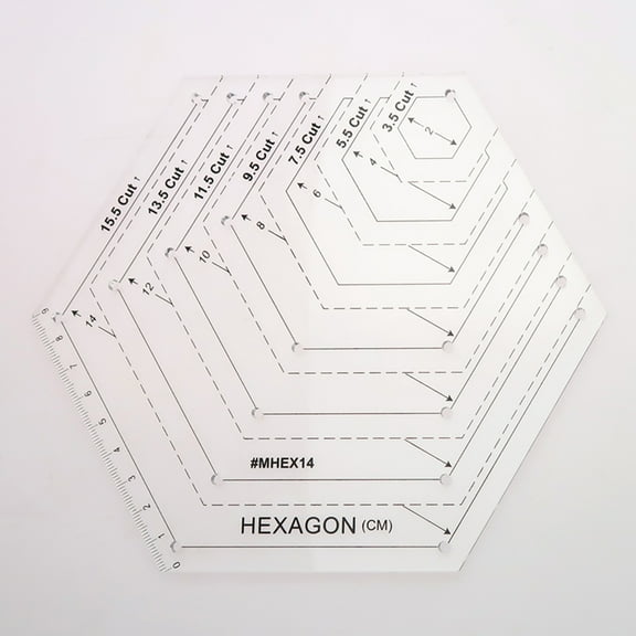 BESTYASH Craft Ruler Transparent for Quilting and Sewing with Common Numbering System