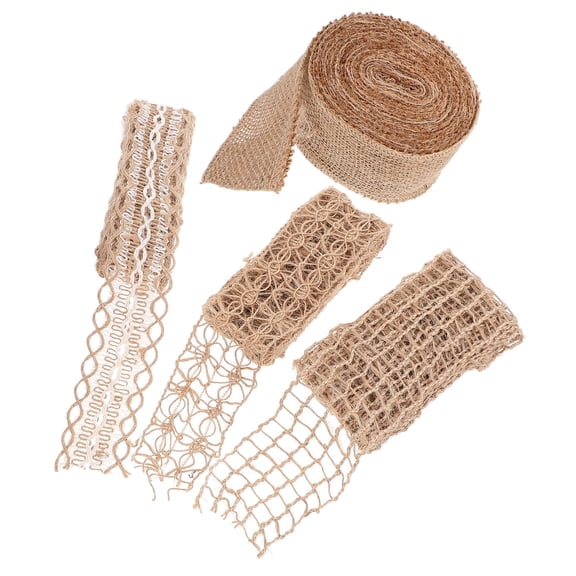 BESTYASH Crafting Mesh Burlap Ribbon Brown for Wreaths Baskets and Present Wrapping