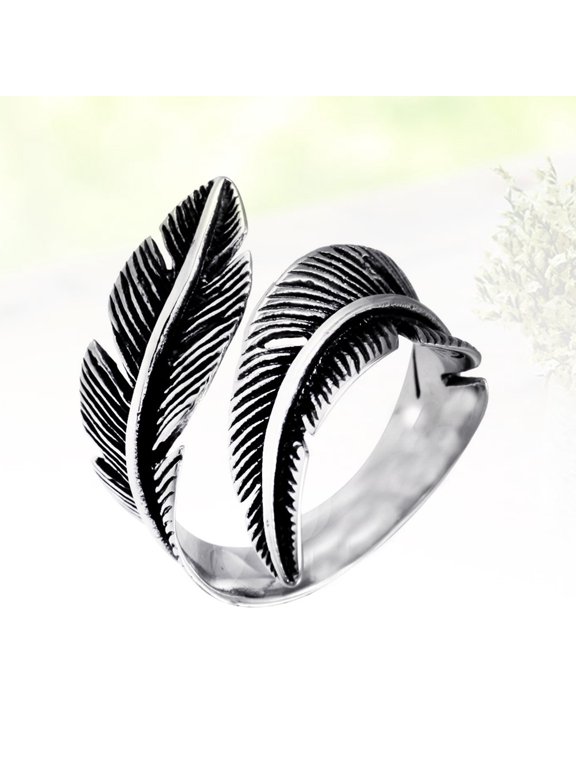 Stylish Dark Grey Stainless Steel Finger with Unique Design for Elegant and Fashionable Wear