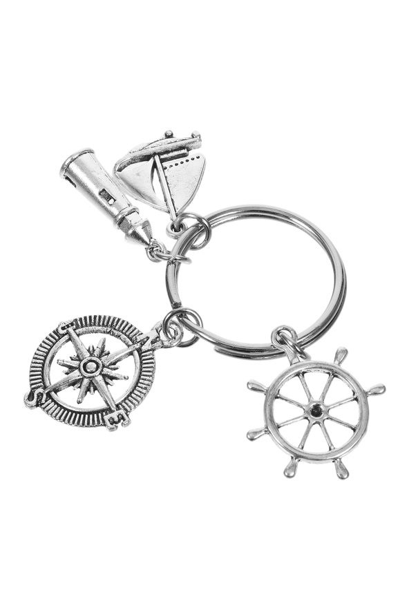 Creative Metal Sailing Keychain Accessory and Decorative Charm for Bag Or Key Holder