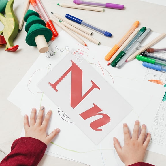 BESTYASH 40Pcs Letter Stencils for Fabric and Wall Painting Durable Plastic Templates for DIY Clothing Graffiti