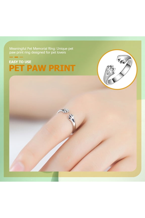 Women Rings Alloy Cat Claw Shape Adjustable Size 1Pack