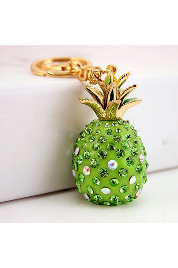 Pineapple Keychain with Pendant, Stylish Car and Bag Accessory for Everyday Use