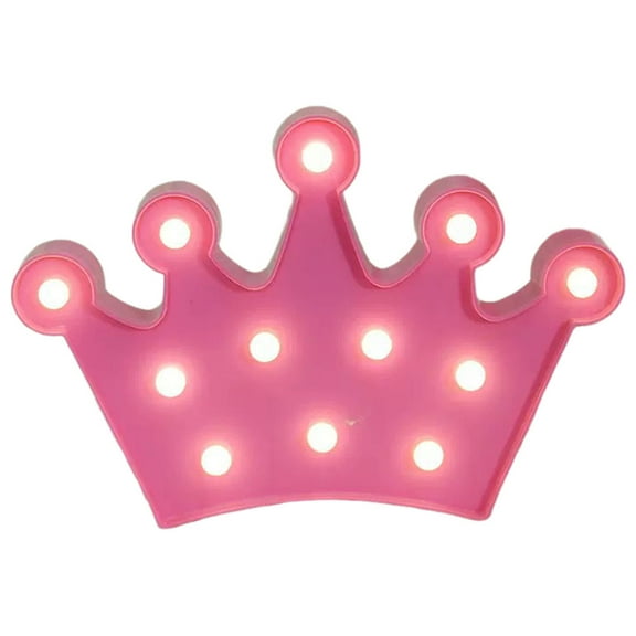 BESTYASH Crown Decoration Decorative Table Light Red Light Decor Room Decoration 1Pcs