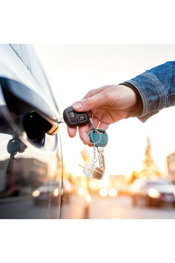 Cute Chocolate Tea Keychain Bag Charm for Keys, Acrylic & Iron Material, Portable Multifunctional Accessory