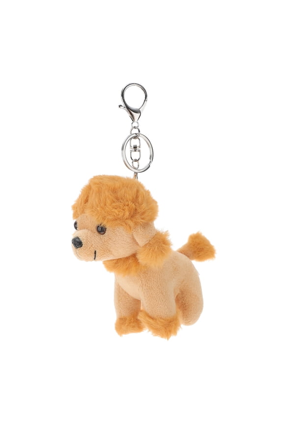 Key Chain Fuzzy Poodle Keychains Orange 1Set