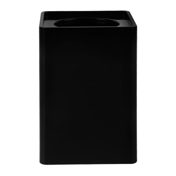 BESTYASH Microphone Logo Cube Black Plastic Mic Flag Station Compatible with Various Microphone Models for Broadcasting