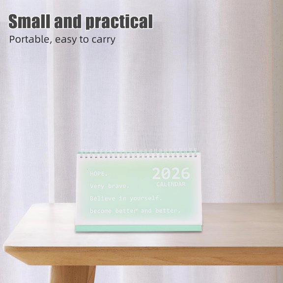 BESTYASH Daily Planner Calendar 2026 Green Minimalist Style for Office and School Use 1Set