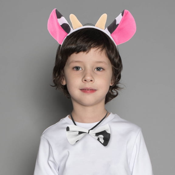 BESTYASH Dairy Cow Headband for Cosplay Costume Party Decor Made of Cloth and Plush One Size Fits Most