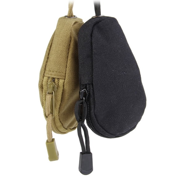 BESTYASH Dark Green Nylon Wallet Key Pouch with Built-in Key Ring for Outdoor and Indoor Use