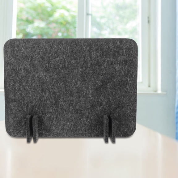 BESTYASH Dark Grey Acoustic Desk Partition for Workspace Privacy and Noise Control