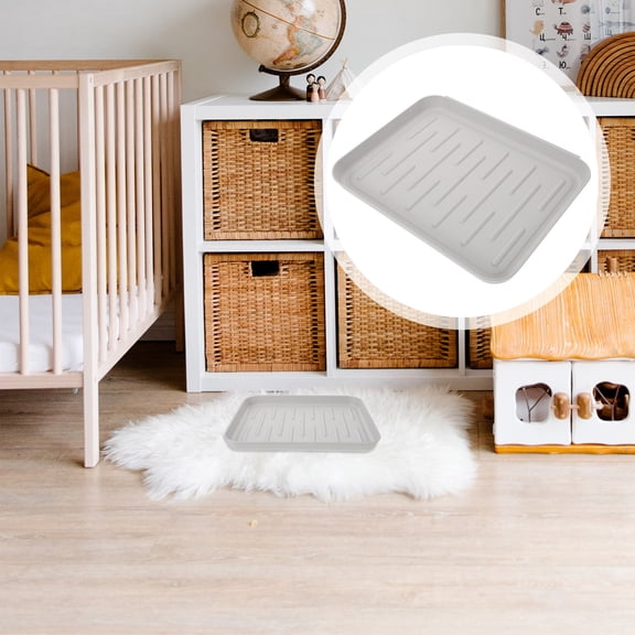 BESTYASH Dark Grey Plastic Tray for Dog Crate Stain Resistant Pet Potty and Storage Tray