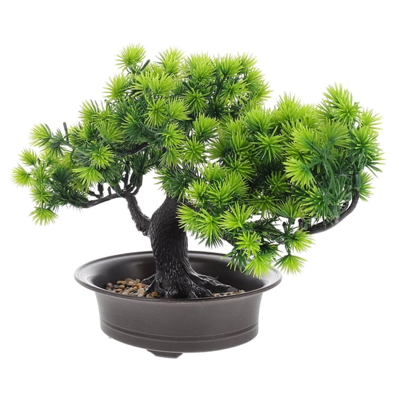 BESTYASH Decorative Bonsai Tree Faux Plants Green Desktop Decoration 1Pack