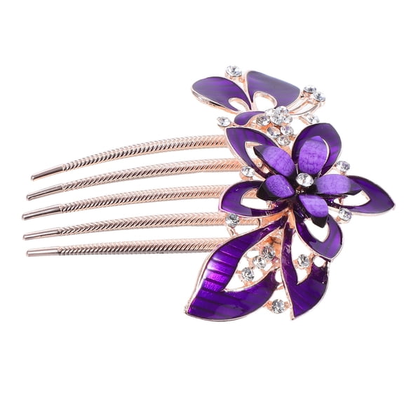 BESTYASH Decorative Flower Hair Combs Elegant Hairdressing Comb For Wedding 1Set