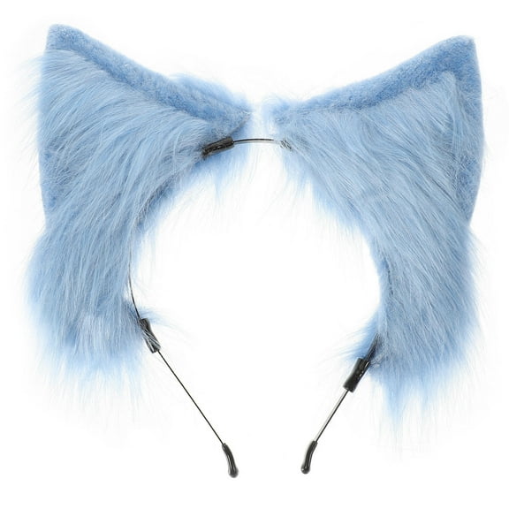 BESTYASH Decorative Furry Headband Cosplay Cloth Blue 1Set for Daily Use Parties