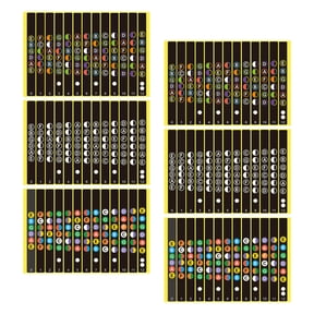 BESTYASH Guitar Fretboard Stickers for Practice, Multi-Color, 6 Sheets - Easy to Apply and