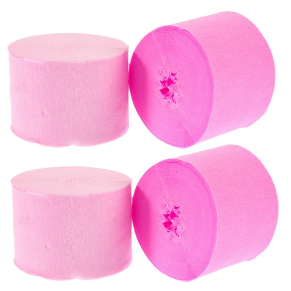 BESTYASH Decorative Pink Crepe Paper Streamers for Party Supplies Lightweight and Easy to Use