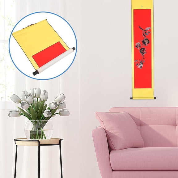 BESTYASH Decorative Scroll Paper Red for Calligraphy Practice in Living Room Walls 1Pack