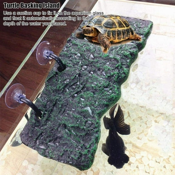 BESTYASH Decorative Turtle Tank Dock for Rest and Basking with Suction Cup