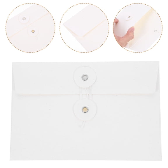 BESTYASH Strong White Paper Invitation Envelopes Easy to Fold for Greeting and Card Use