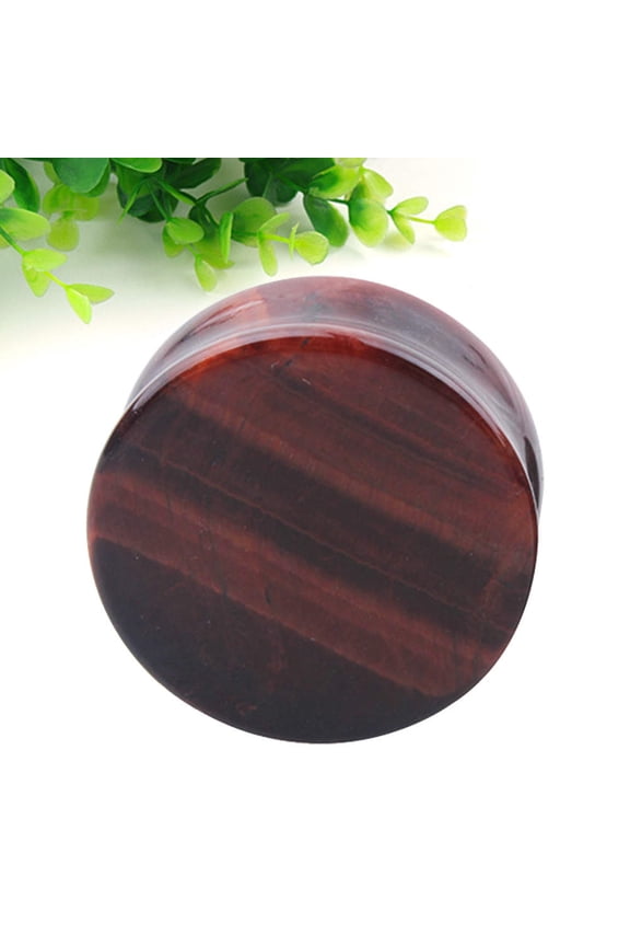 Stone Plugs for Ears Natural Stone 1Set Coffee Color