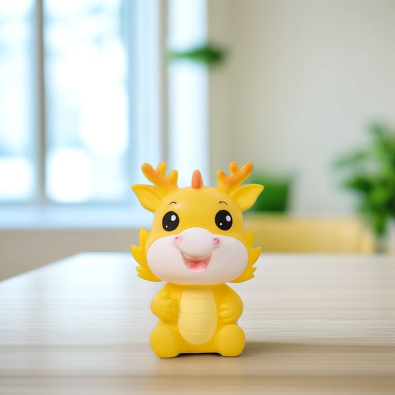 BESTYASH Money Box Dragon Dragon Figurine Yellow Vinyl Storage Holder 1Pack