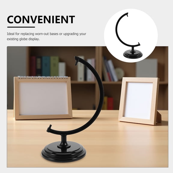 BESTYASH Desktop Globe Stand Black with Smooth Rotation for Home and Office Display