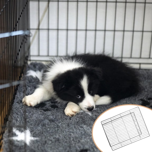 BESTYASH Black Pet Cage Divider Panel Secure Enclosure for Small Pets 1 Set and Easy to Install