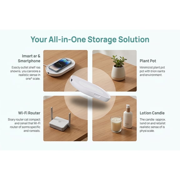 BESTYASH Wall Outlet Shelf Rack, Punch Free Detachable Plastic Holder