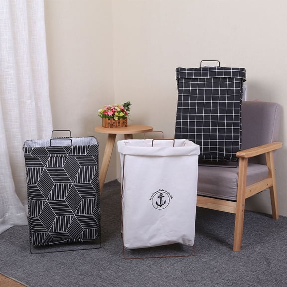 BESTYASH Large Cloth Basket Simple Storage Bucket Multi Portable