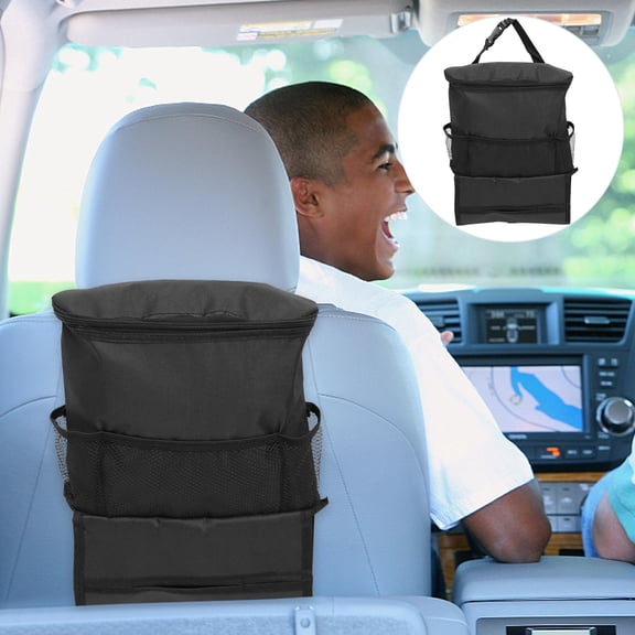 BESTYASH Discreet Cooler Seat Back Multi Pocket Ice Pack Bag Black 1Pcs