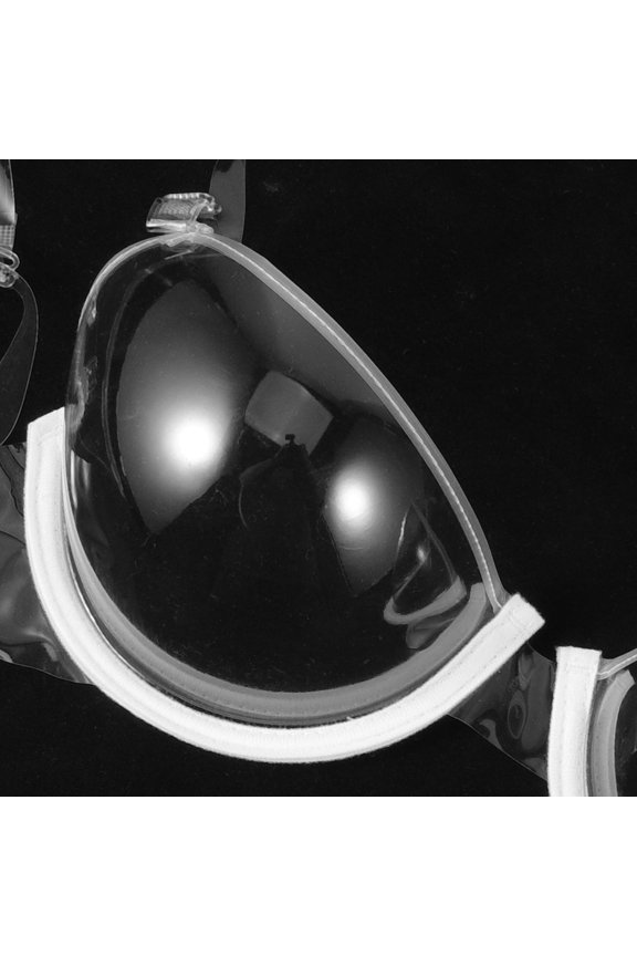 Disposable Clear Push Up Bra with 3 4 Cups and Back Clasp Closure Transparent