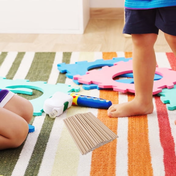 BESTYASH Diy Craft Sticks Natural Unfinished Wooden Dowels 50pcs Macrame Rods Boys And Girls Creative Toys