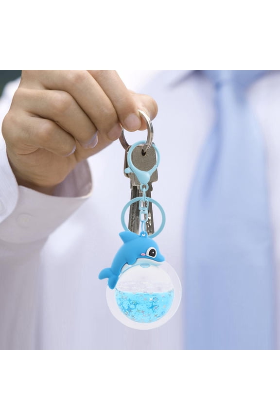 Dolphin Statue Dolphin Keychain Acrylic Blue 1Set For Women Everyday Use
