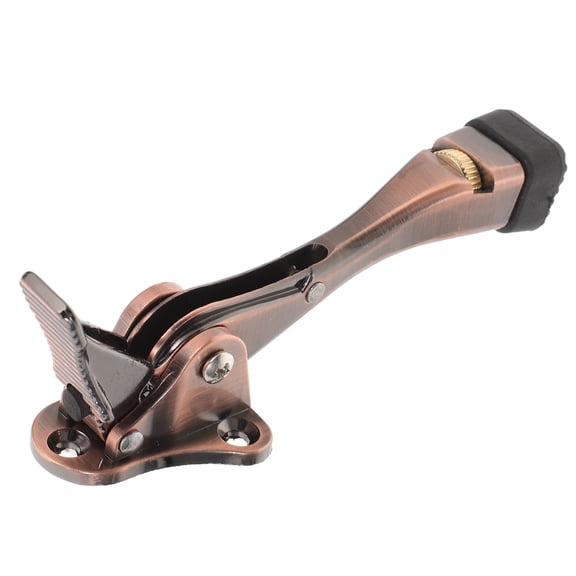 BESTYASH Door Stoppers For Bottom Of Door Aluminum Alloy Dark Red Adjustable Design For Home Use 1Set