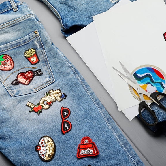 BESTYASH Double-Sided PVC Press-On Clothing Patch White 1 Set for Crafting, Clothing Repair, and Enthusiasts